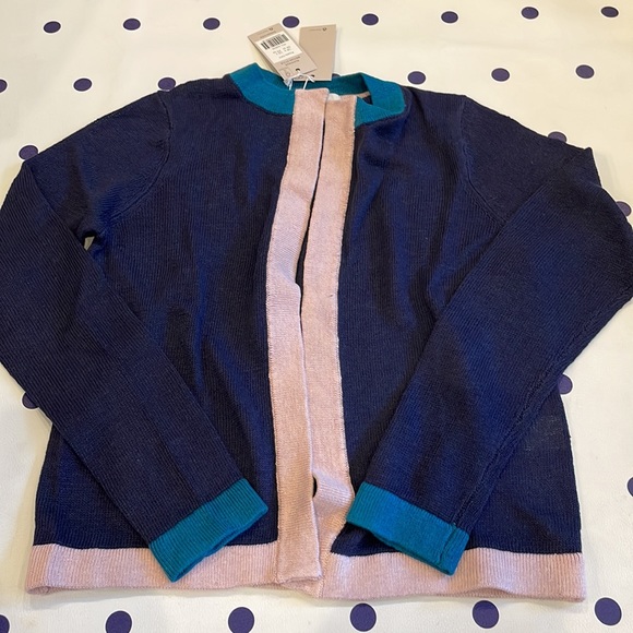 Boden Dalton Linen Cardigan Navy 
